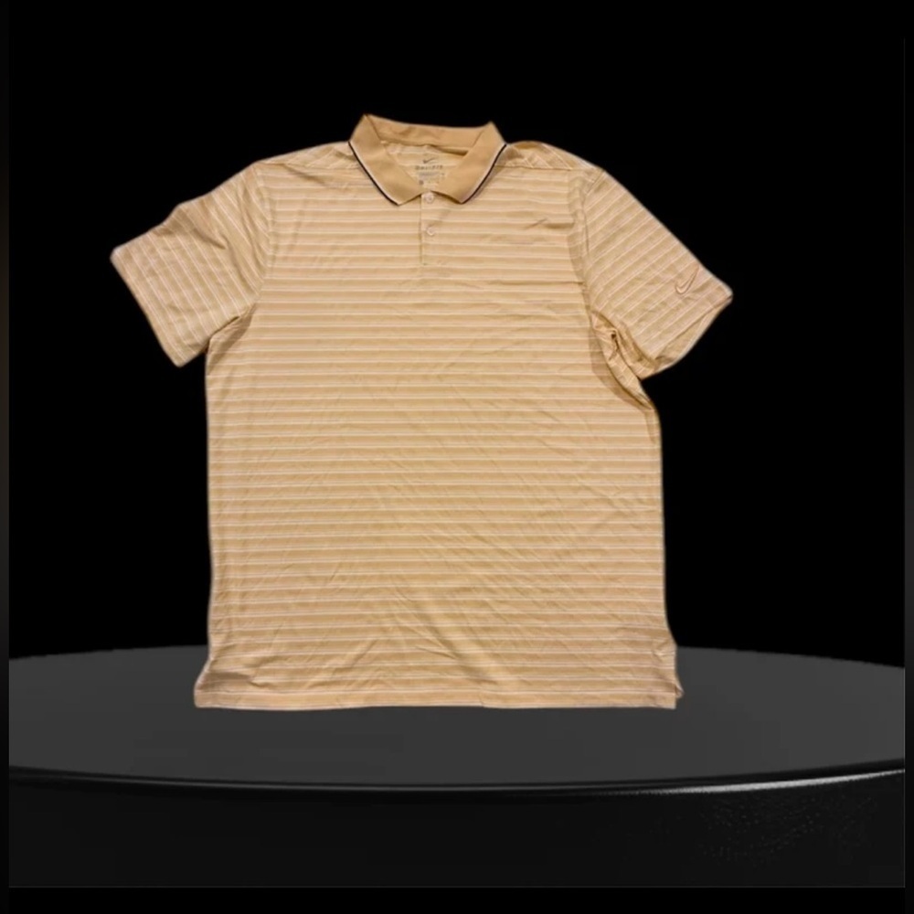 Nike Dri-FIT Yellow Gold Golf Polo - Size XL